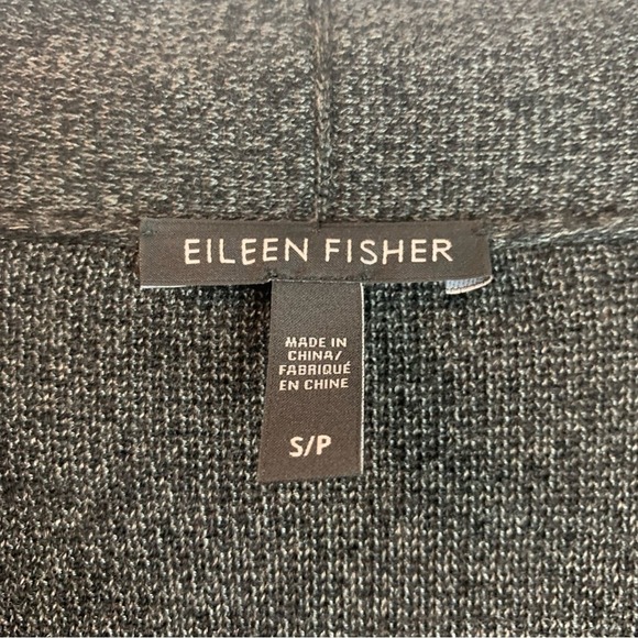 Eileen Fisher Sweater Small Cardigan Wool Blend Stretchy Comfy Minimalist Gray S - Picture 2 of 7